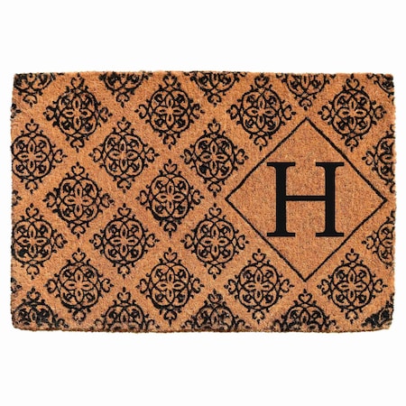 Calloway Mills Monogram Door Mat, Black, Natural, 24 in W x 36 in L 103332436H